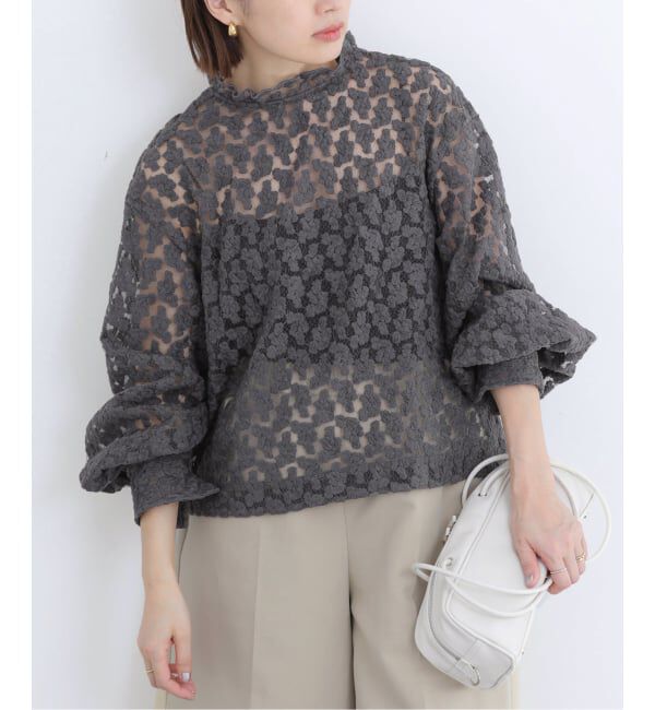 IENA「《追加》フラワー刺繍レース2WAYブラウス」|シャツ・ブラウス|