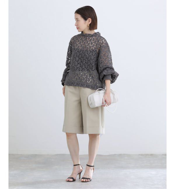 IENA「《追加》フラワー刺繍レース2WAYブラウス」|シャツ・ブラウス|