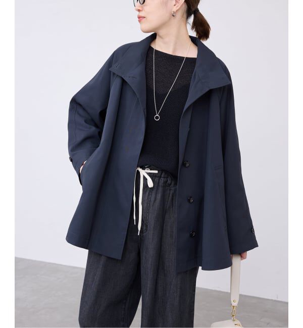 SLOBE IENA「《WEB限定/追加予約》撥水テントラインコート」|その他|ネイビー