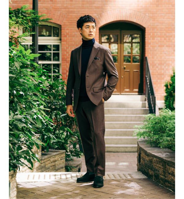 EDIFICE「SUPER 120&rsquo;s ウールサキソニー 2ボタン ジャケット【セットアップ着用可能】」|テーラードジャケット|