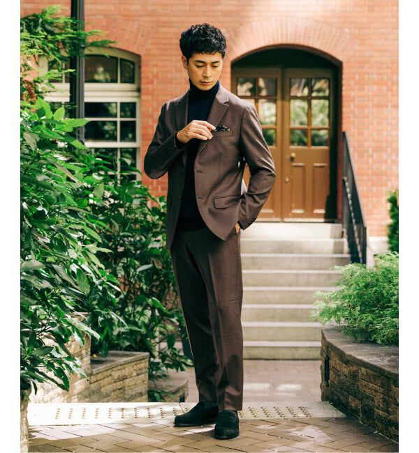 EDIFICE「SUPER 120&rsquo;s ウールサキソニー 2ボタン ジャケット【セットアップ着用可能】」|テーラードジャケット|