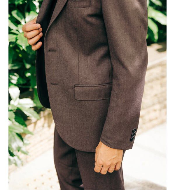 EDIFICE「SUPER 120&rsquo;s ウールサキソニー 2ボタン ジャケット【セットアップ着用可能】」|テーラードジャケット|