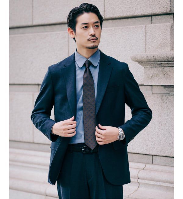 EDIFICE「SUPER 120&rsquo;s ウールサキソニー 2ボタン ジャケット【セットアップ着用可能】」|テーラードジャケット|