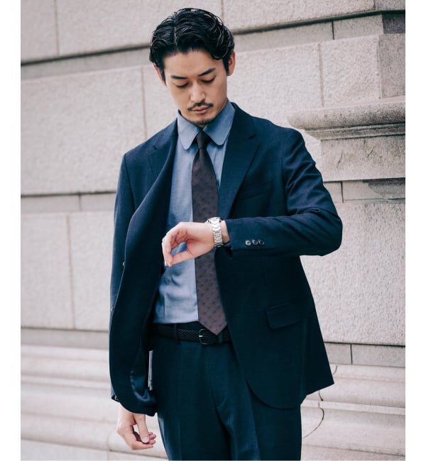 EDIFICE「SUPER 120&rsquo;s ウールサキソニー 2ボタン ジャケット【セットアップ着用可能】」|テーラードジャケット|