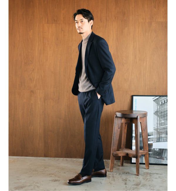 EDIFICE「SUPER 120&rsquo;s ウールサキソニー 2ボタン ジャケット【セットアップ着用可能】」|テーラードジャケット|