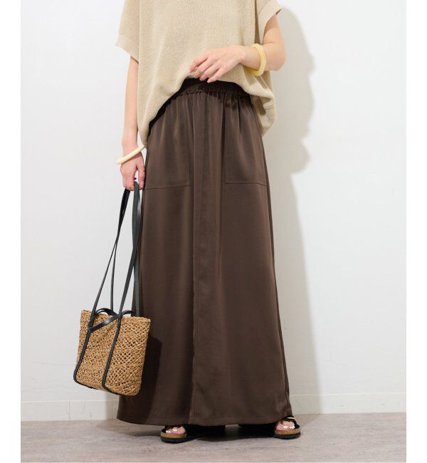 JOURNAL STANDARD relume「ヴィンテージサテンベイカースカート」|スカート|ブラウン