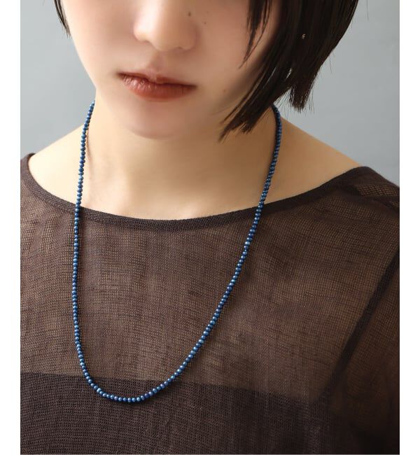 Lilas by Spick&Span「インディゴパール3mm60cmネックレス K10」|ネックレス|