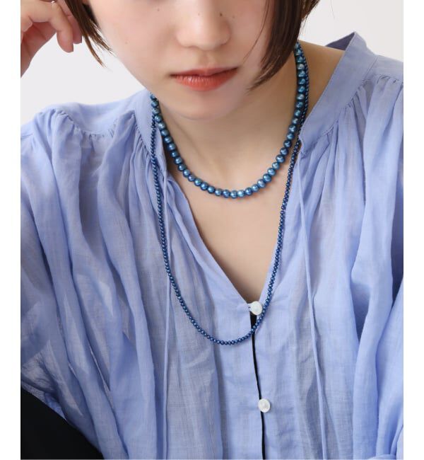 Lilas by Spick&Span「インディゴパール3mm60cmネックレス K10」|ネックレス|