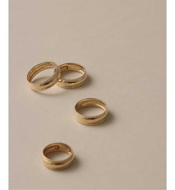 Lilas by Spick&Span「6mm甲丸ミル打ちピンキーリング K10」|リング|