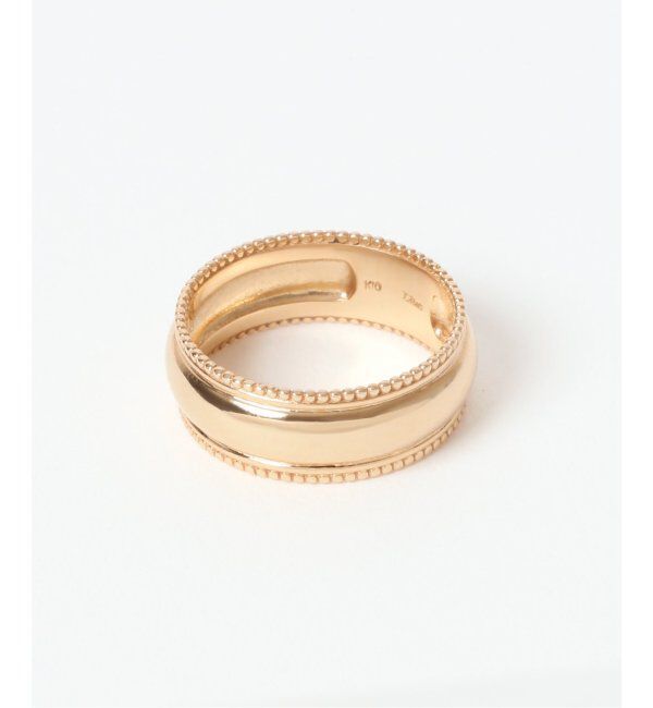 Lilas by Spick&Span「6mm甲丸ミル打ちピンキーリング K10」|リング|