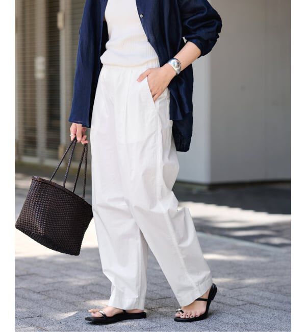 FRAMeWORK「≪新色 / 追加≫コットンイージータックバレルパンツ」|その他|ホワイト