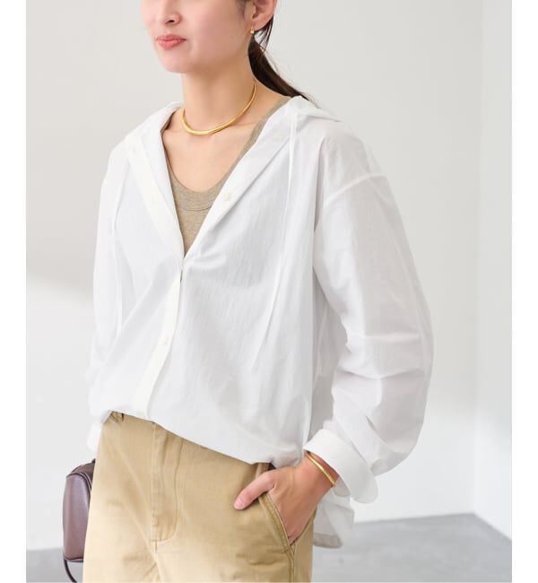 FRAMeWORK「コットンナイロンフードシャツ」|シャツ・ブラウス|