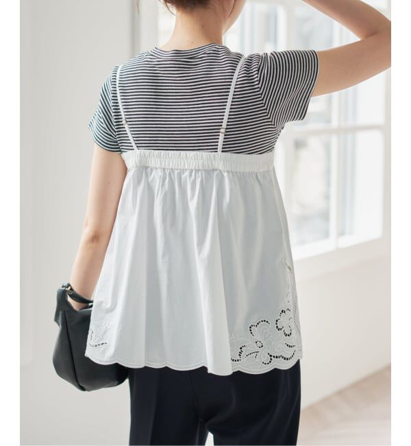 Spick and Span「カットワークエンブロイダリーキャミソール」|キャミソール|