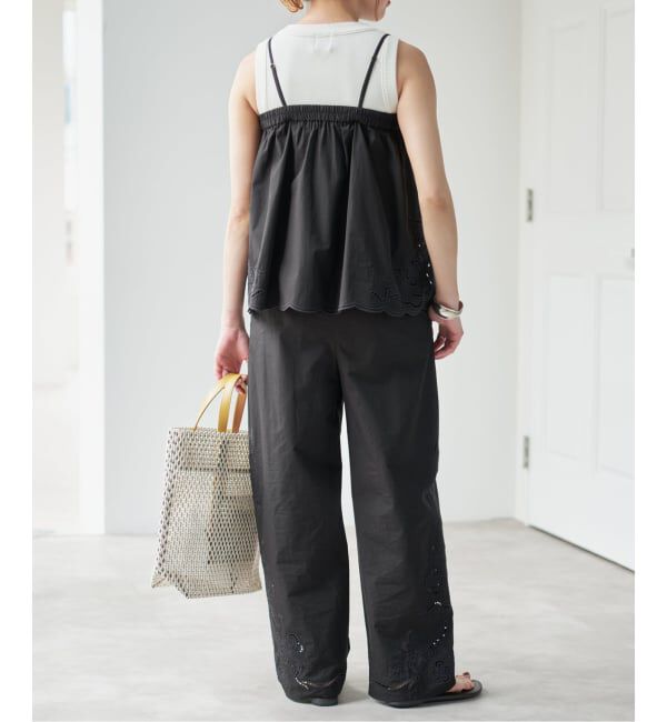 Spick and Span「カットワークエンブロイダリーキャミソール」|キャミソール|