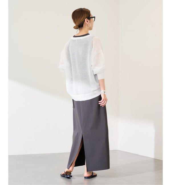 FRAMeWORK「シアーアゼVネックプルオーバー」|ニット・セーター|