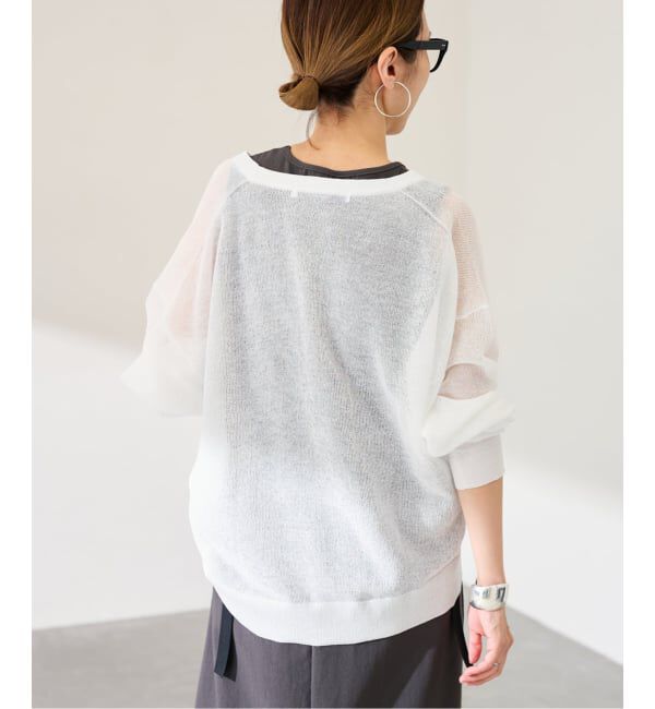 FRAMeWORK「シアーアゼVネックプルオーバー」|ニット・セーター|