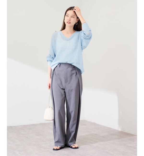 FRAMeWORK「シアーアゼVネックプルオーバー」|ニット・セーター|