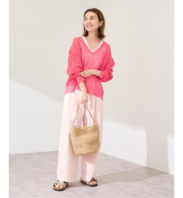 FRAMeWORK「シアーアゼVネックプルオーバー」|ニット・セーター|