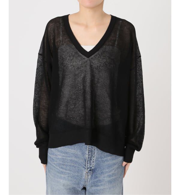 FRAMeWORK「シアーアゼVネックプルオーバー」|ニット・セーター|