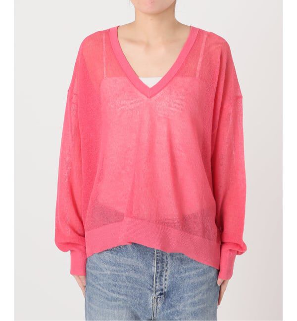 FRAMeWORK「シアーアゼVネックプルオーバー」|ニット・セーター|