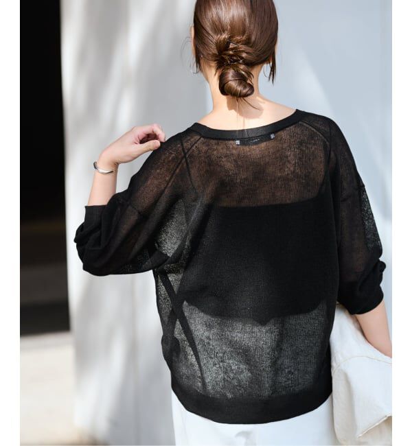 FRAMeWORK「シアーアゼVネックプルオーバー」|ニット・セーター|