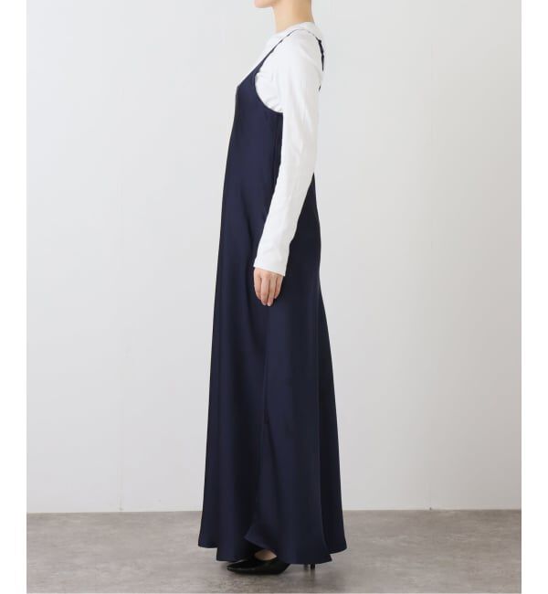  「GREEN BUTTER/グリーンバター シルキーUネックドレス」|ワンピース|