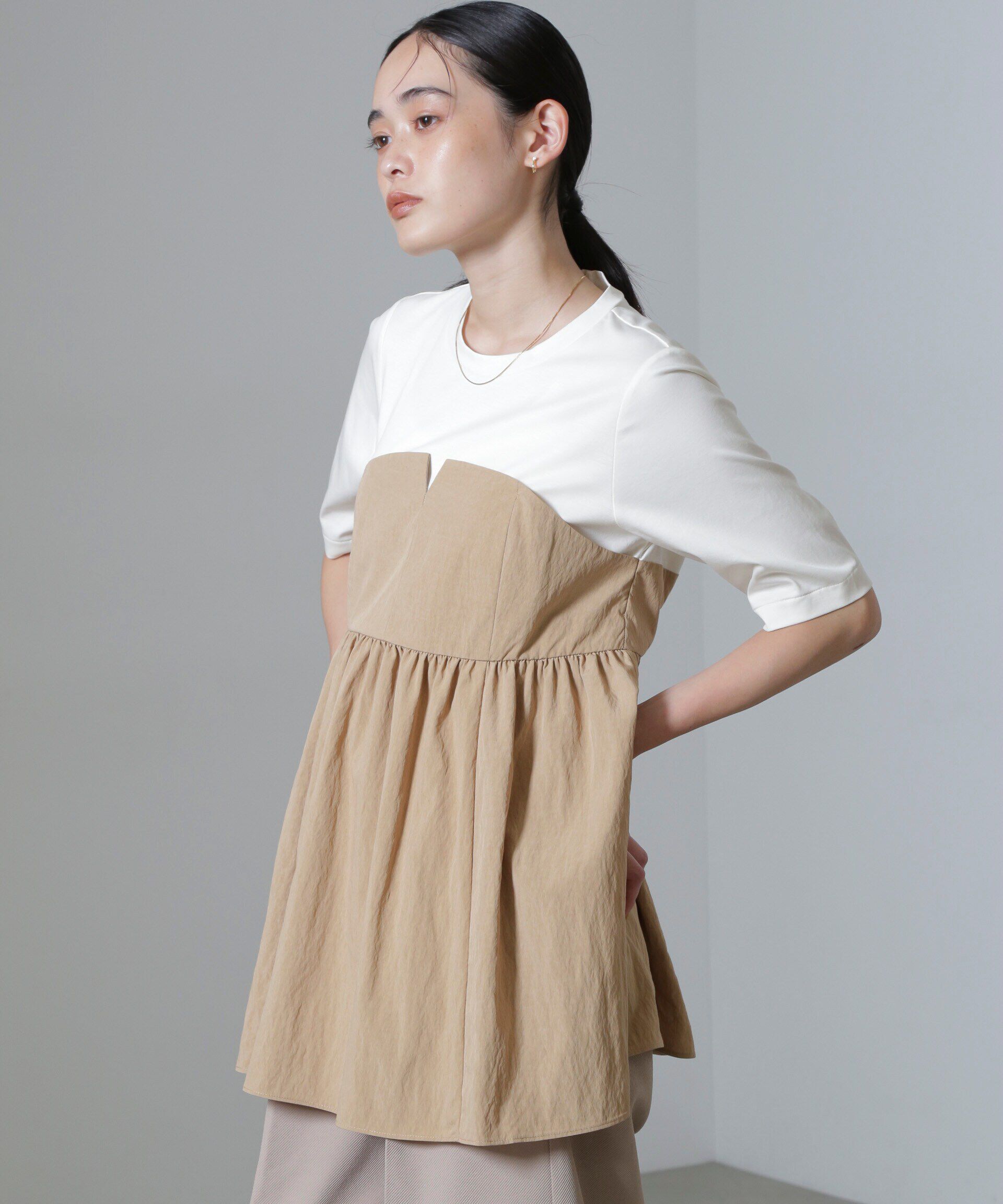 nano･universe「ビスチェコンビギャザートップス」|Tシャツ・カットソー|