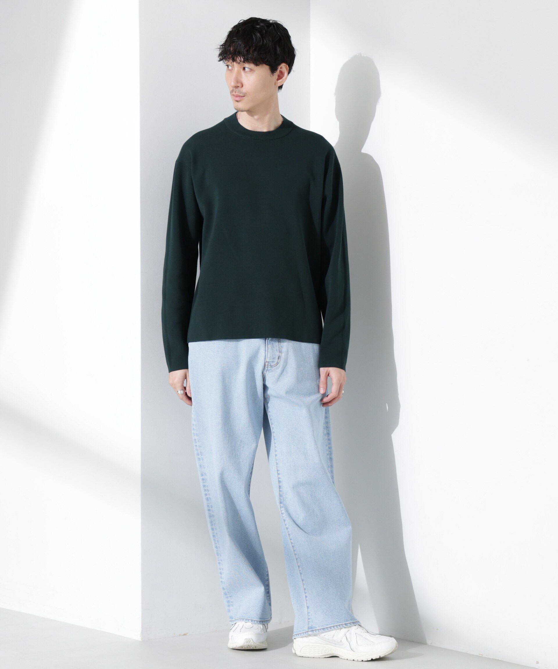 nano･universe「14ゲージミラノリブ ジャケTEE 長袖 （手洗い可能）」|ニット・セーター|