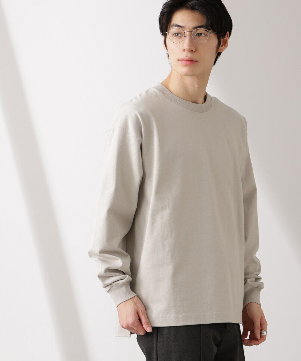 nano･universe「ヘビーオンスBigTシャツ 長袖」|Tシャツ・カットソー|L.グレー1