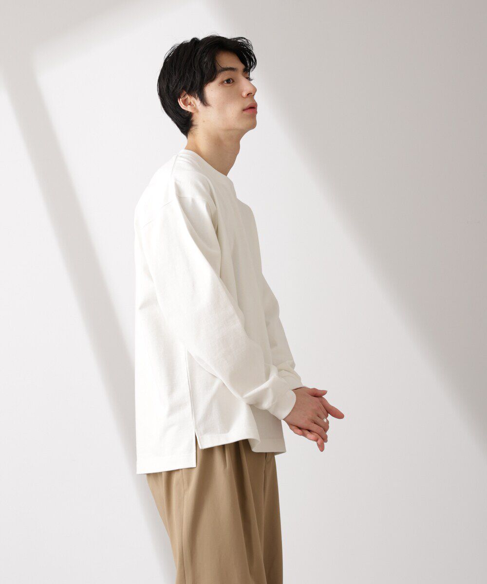 nano･universe「ヘビーオンスBigTシャツ 長袖」|Tシャツ・カットソー|ホワイト