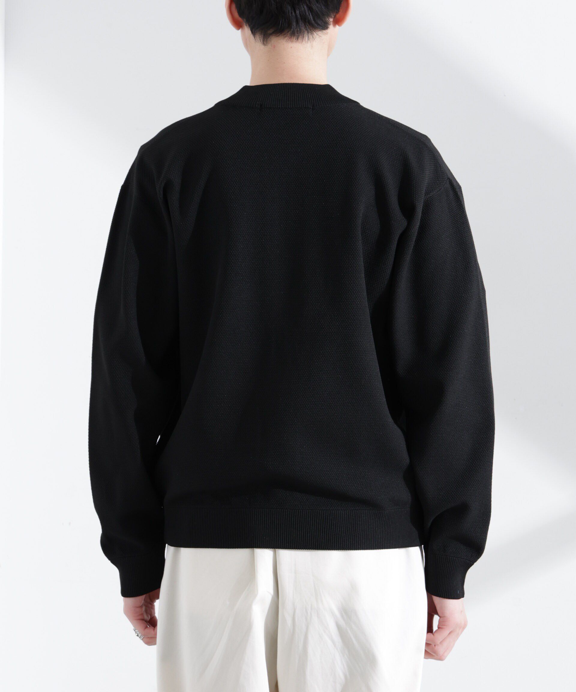 nano･universe「エアニットジップブルゾン」|ブルゾン・スタジャン|