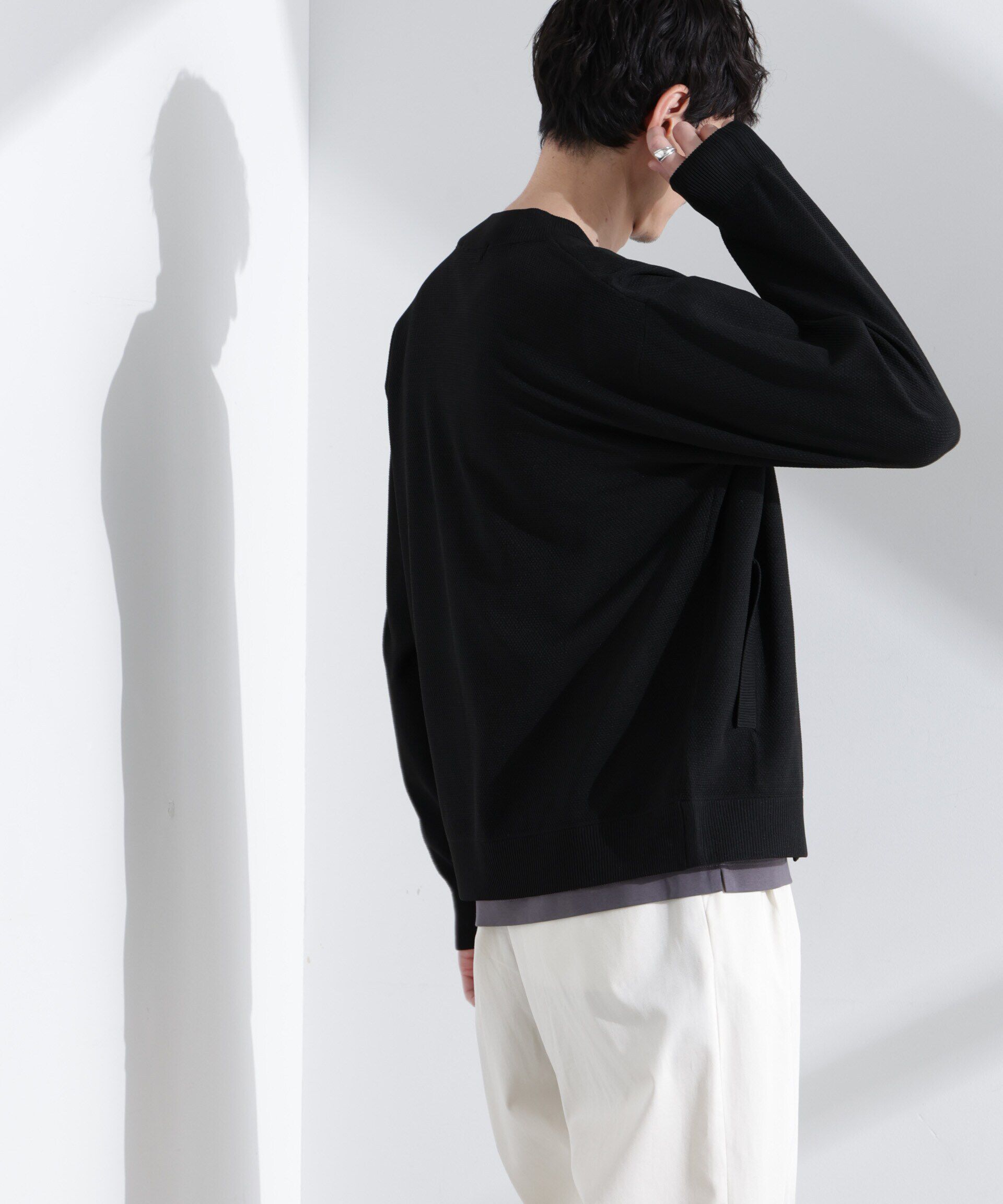 nano･universe「エアニットジップブルゾン」|ブルゾン・スタジャン|