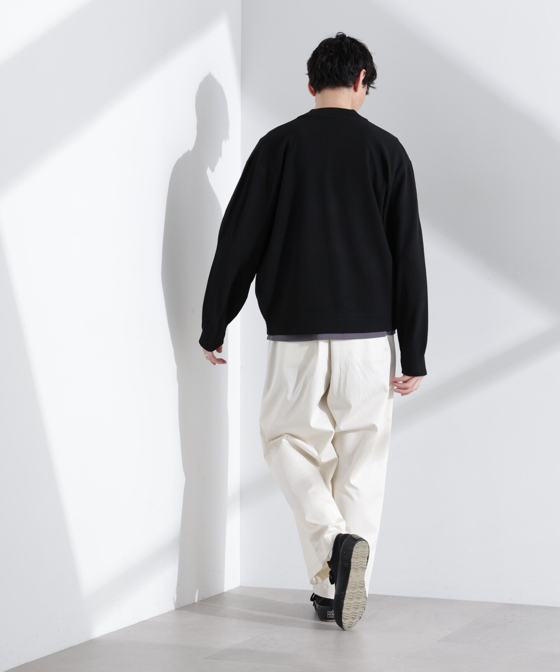 nano･universe「エアニットジップブルゾン」|ブルゾン・スタジャン|