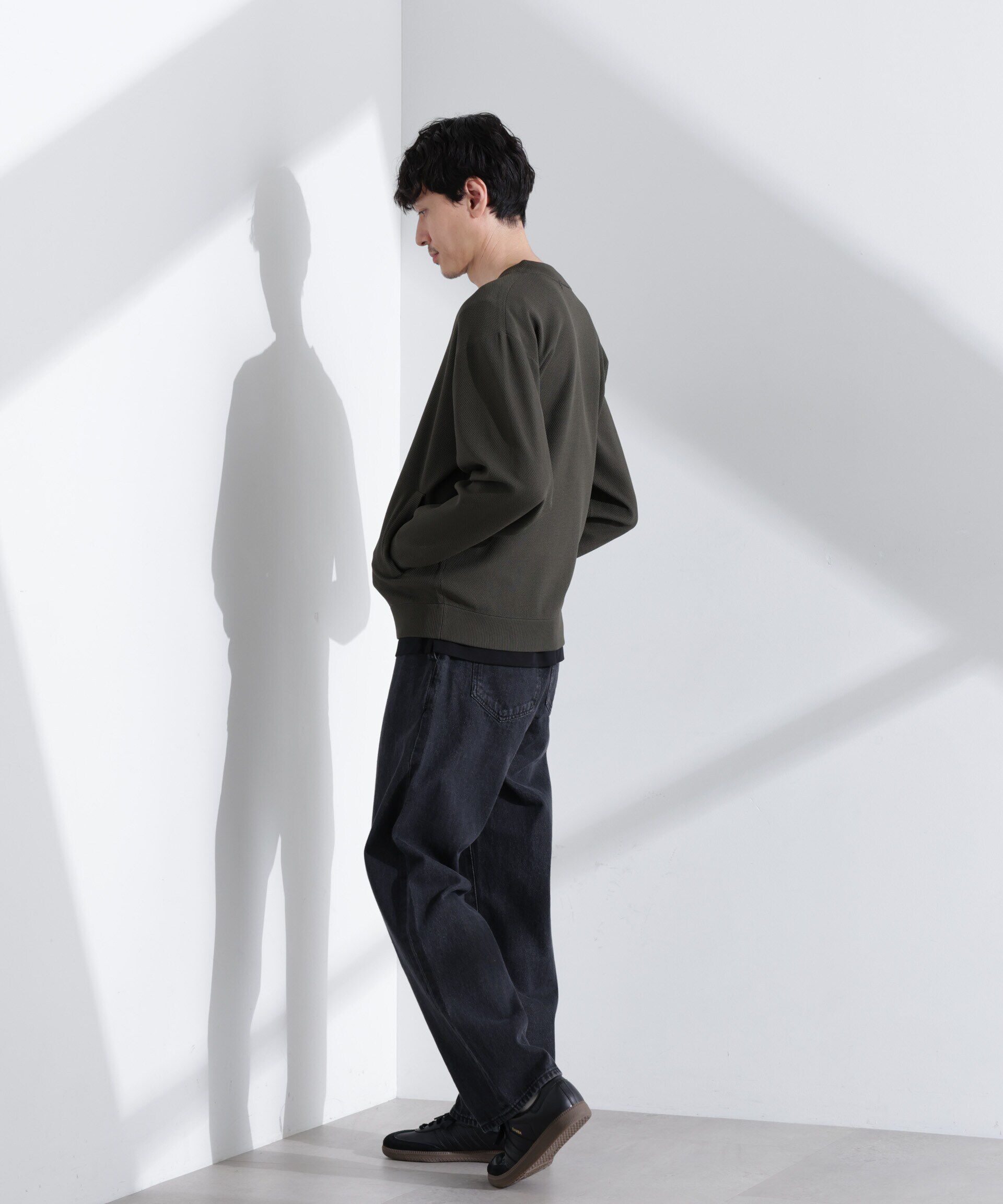 nano･universe「エアニットジップブルゾン」|ブルゾン・スタジャン|