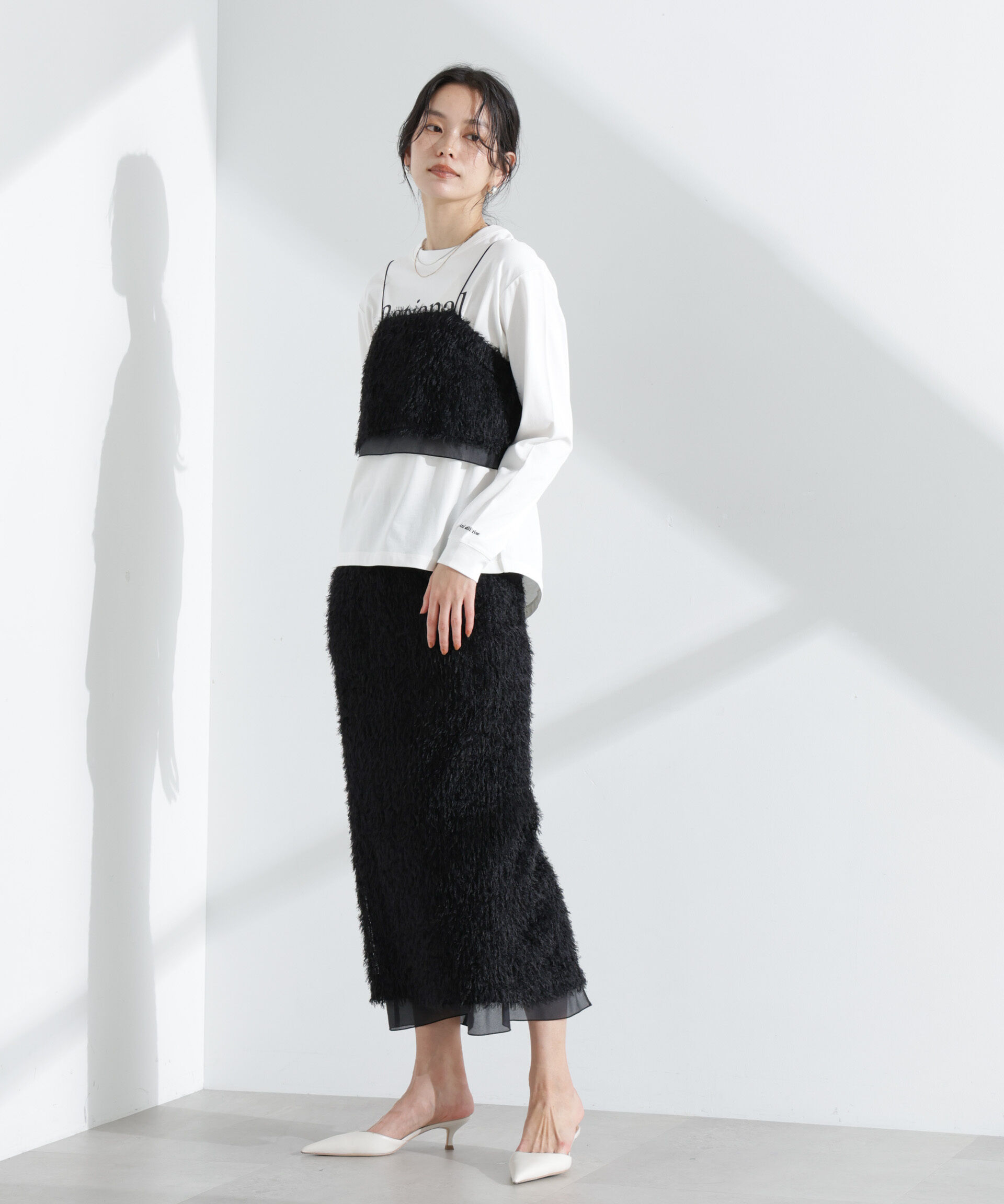 nano･universe「チュールフリンジスカート(セットアップ可)」|スカート|