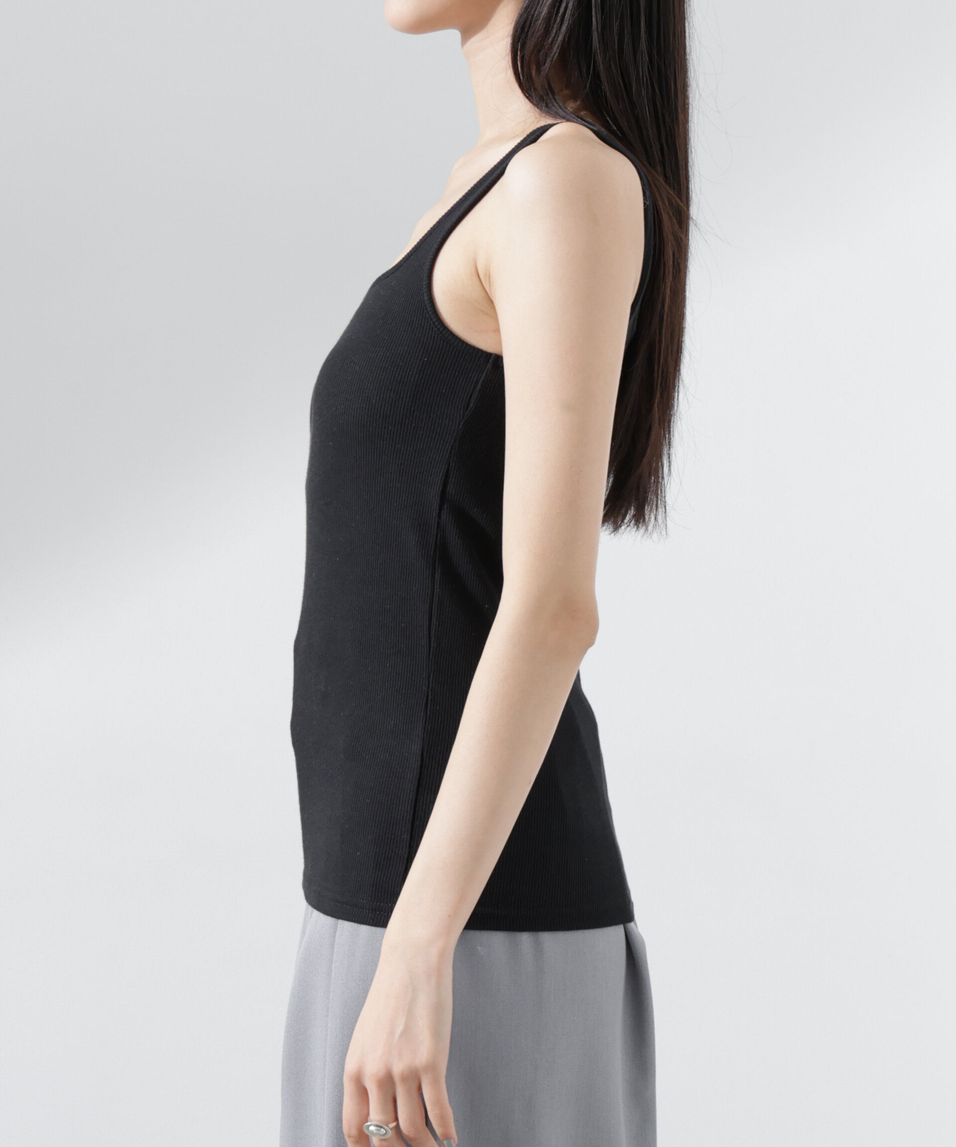 nano･universe「抗菌防臭リブカップ付きタンクトップ」|Tシャツ・カットソー|