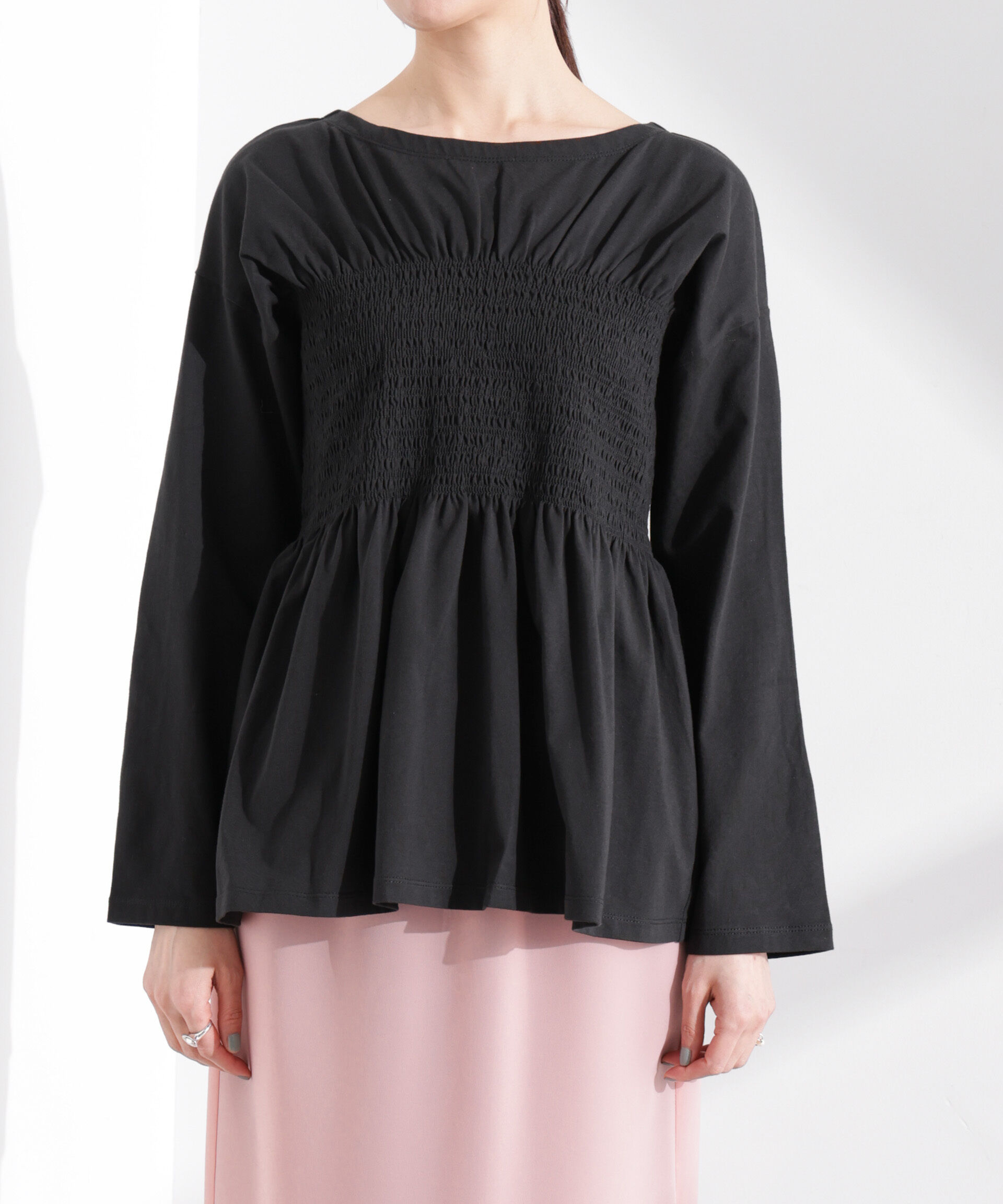 nano･universe「シャーリングデザインカットソー」|Tシャツ・カットソー|