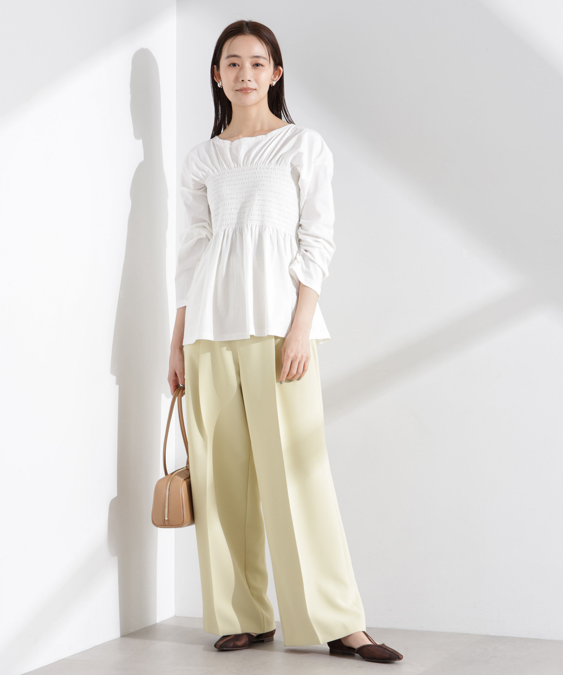 nano･universe「シャーリングデザインカットソー」|Tシャツ・カットソー|