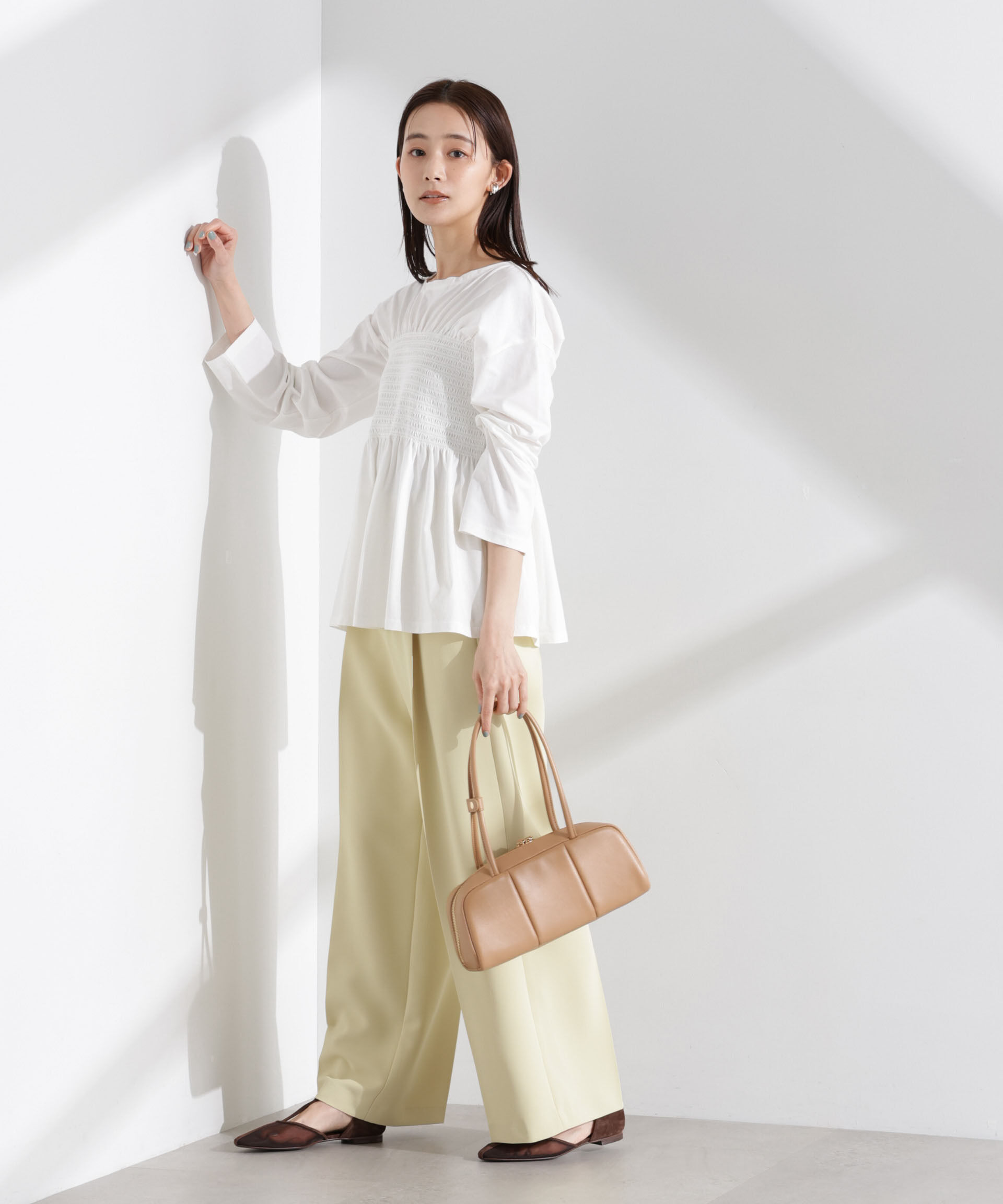 nano･universe「シャーリングデザインカットソー」|Tシャツ・カットソー|