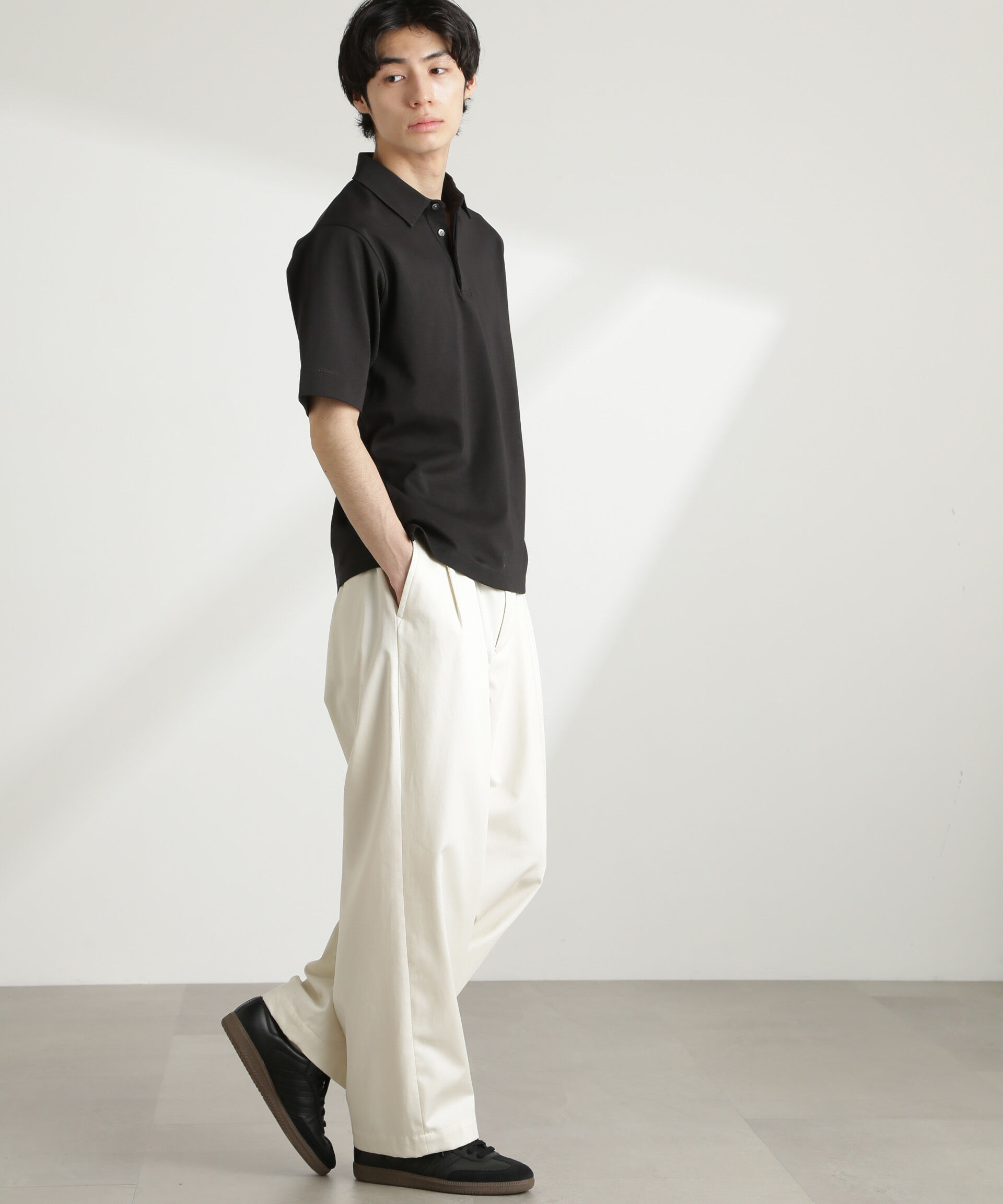 nano･universe「ダブルスムース比翼ポロ」|Tシャツ・カットソー|