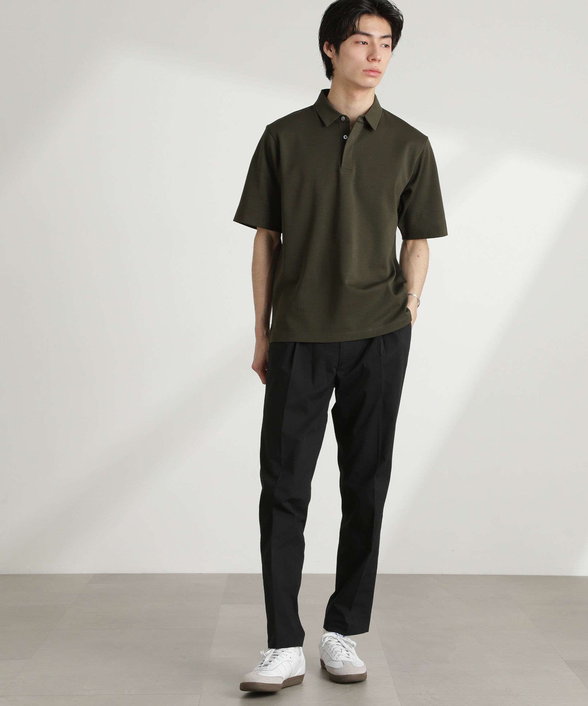 nano･universe「ダブルスムース比翼ポロ」|Tシャツ・カットソー|