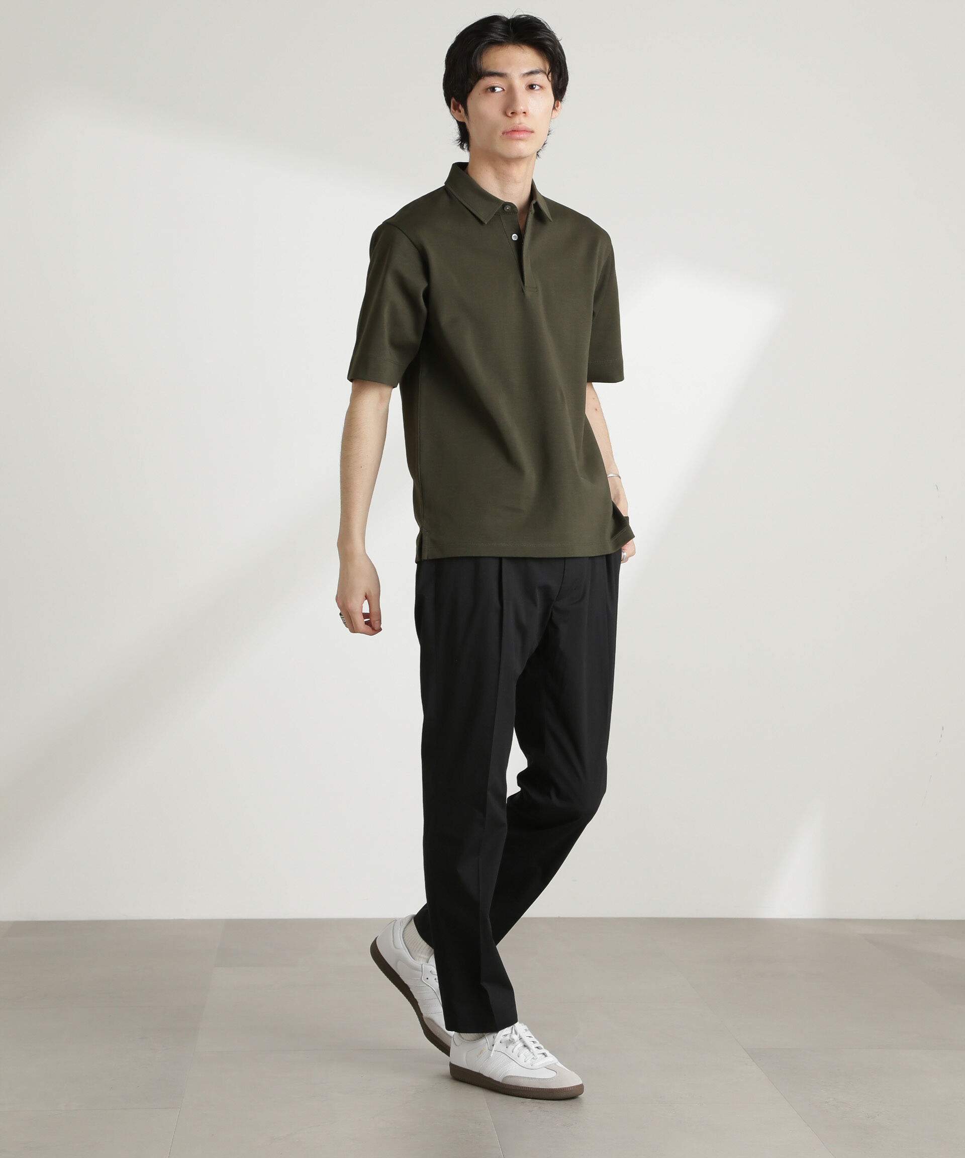 nano･universe「ダブルスムース比翼ポロ」|Tシャツ・カットソー|