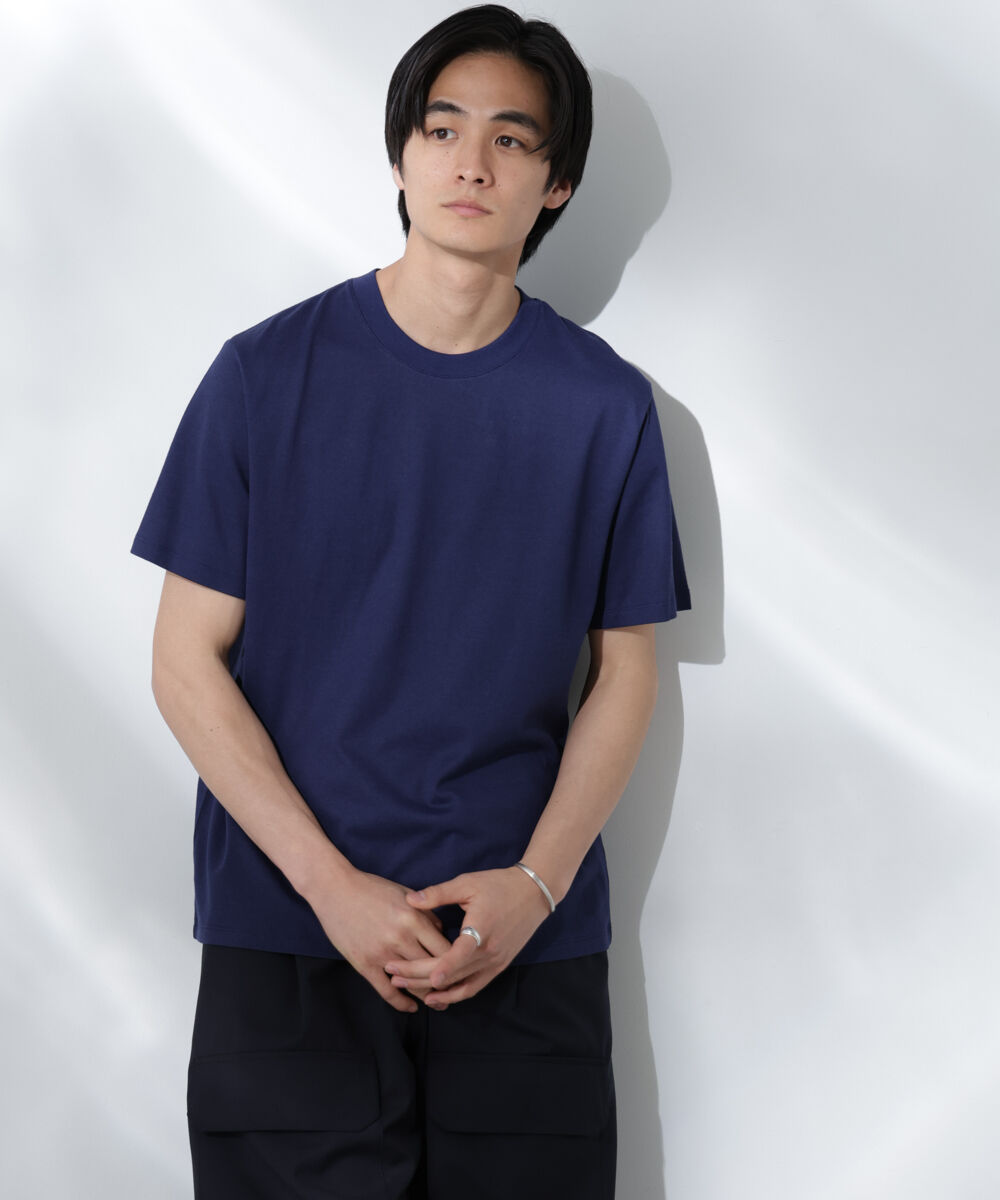 nano･universe「Anti Soaked(R) 汗染み防止 クルーネック レギュラーシルエットTシャツ」|Tシャツ・カットソー|