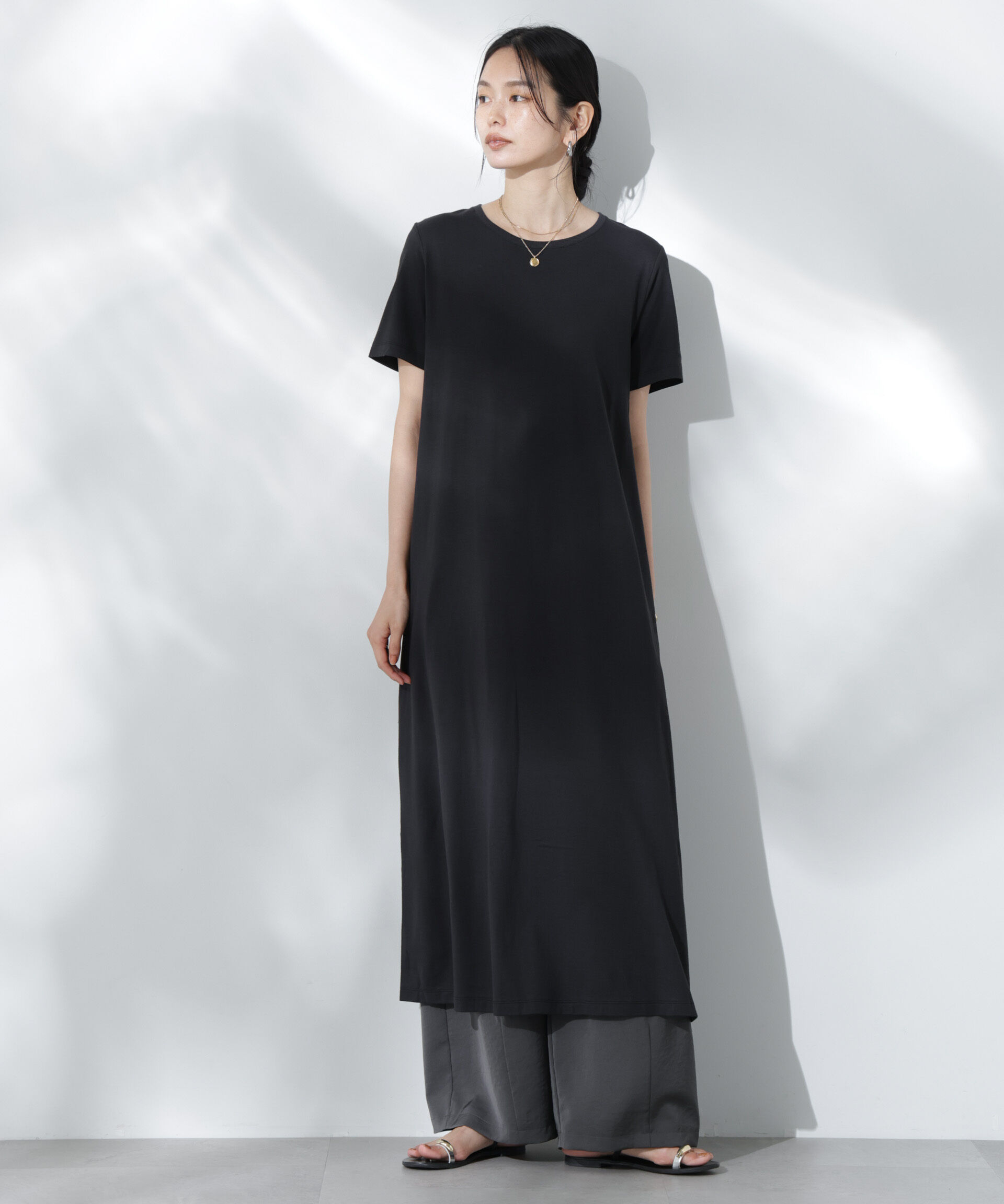 nano･universe「Anti Soaked(R) 汗染み防止フレアワンピース」|ワンピース|