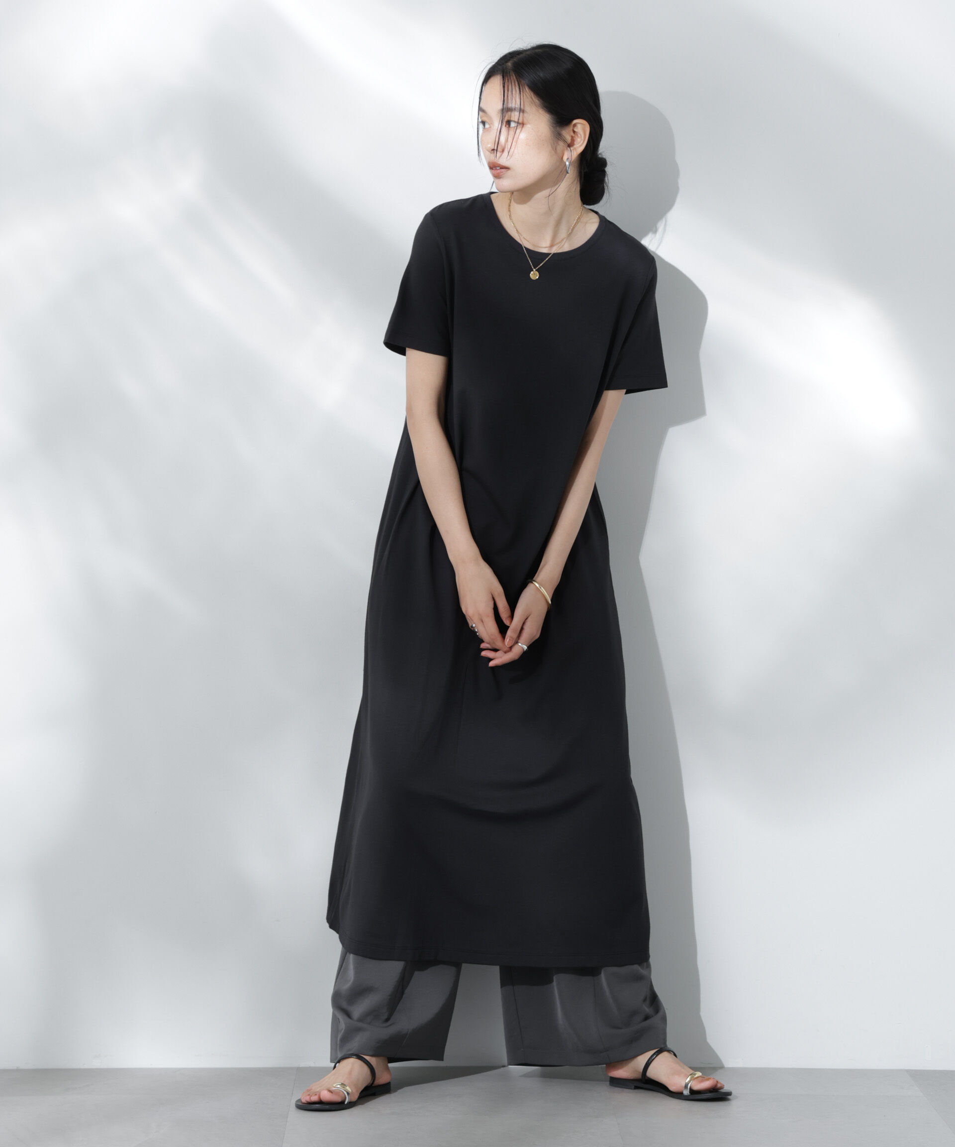 nano･universe「Anti Soaked(R) 汗染み防止フレアワンピース」|ワンピース|