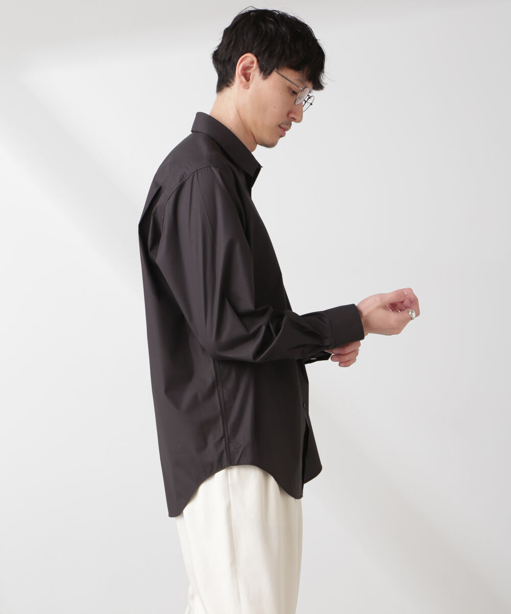 nano･universe「ESTENEIGE(R) レギュラーカラーシャツ 長袖/接触冷感」|シャツ・ブラウス|