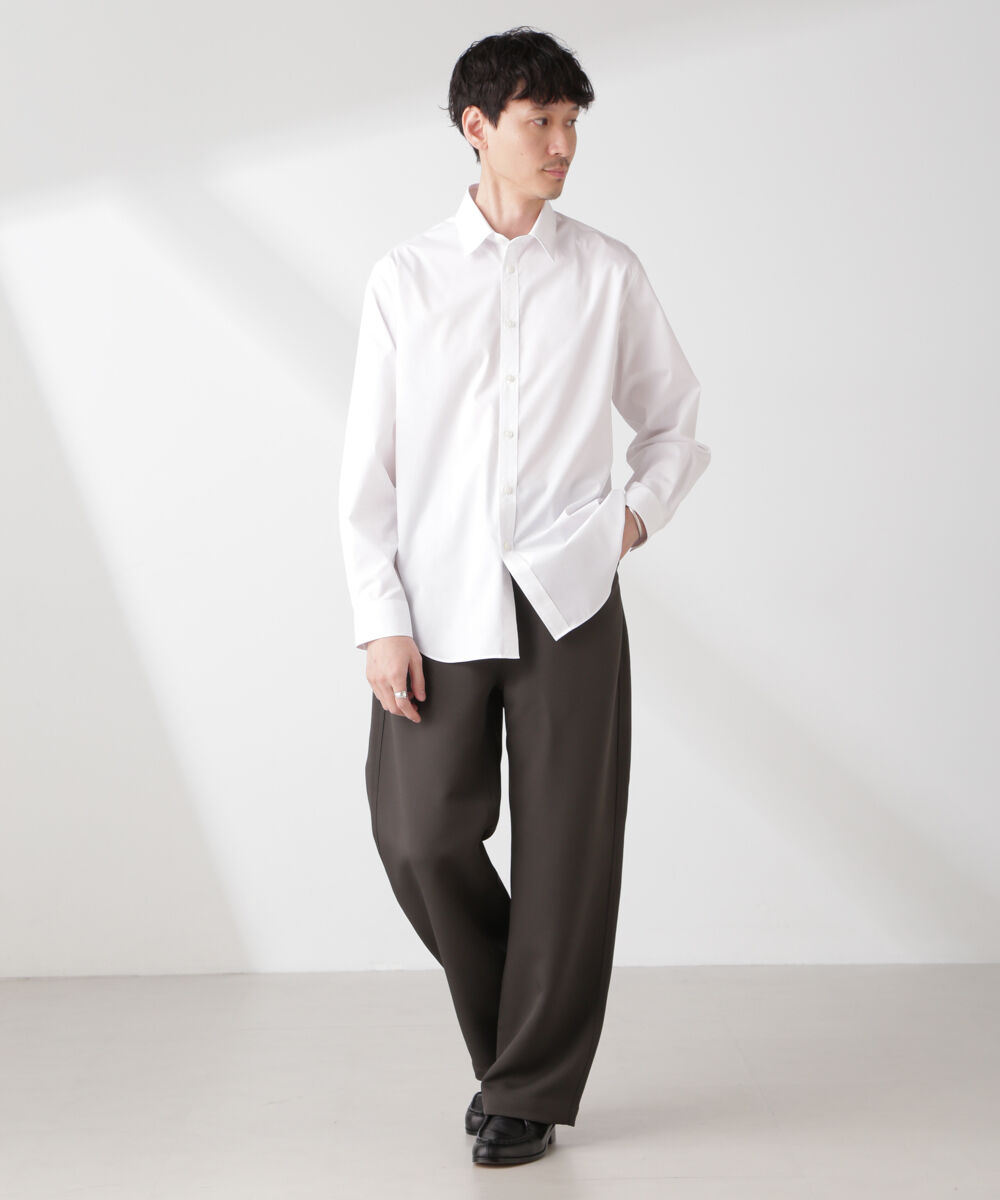 nano･universe「ESTENEIGE(R) レギュラーカラーシャツ 長袖/接触冷感」|シャツ・ブラウス|