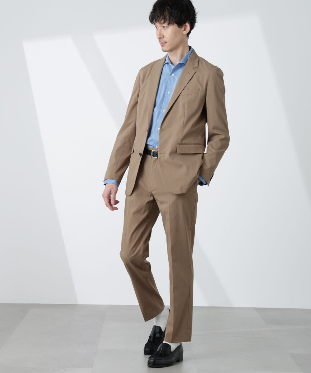 nano･universe「｢Damerino｣TEXBRID(R)&times;ECOBLUEトロストレッチセットアップ」|スーツ|ベージュ