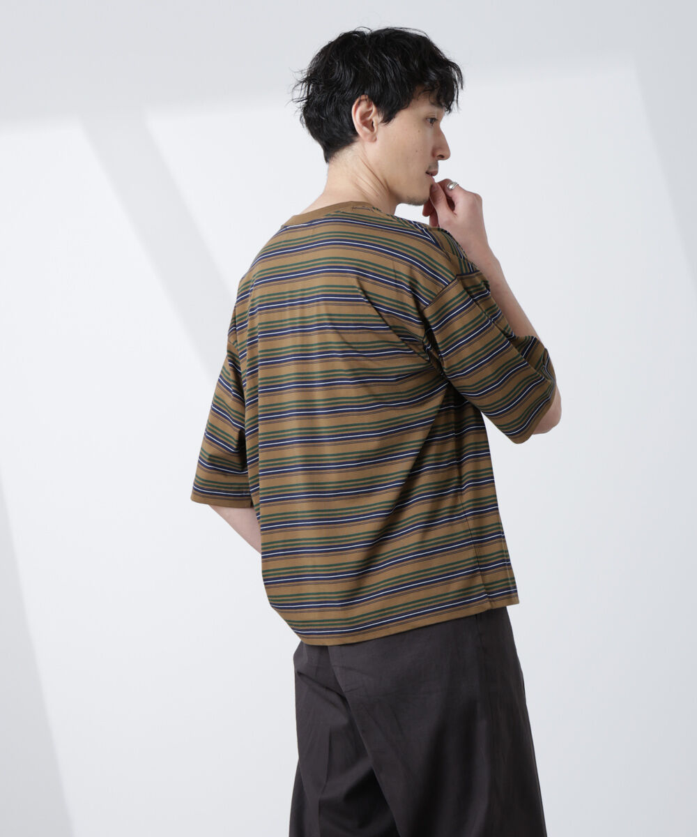 nano･universe「マイクロランダムボーダーTシャツ」|Tシャツ・カットソー|