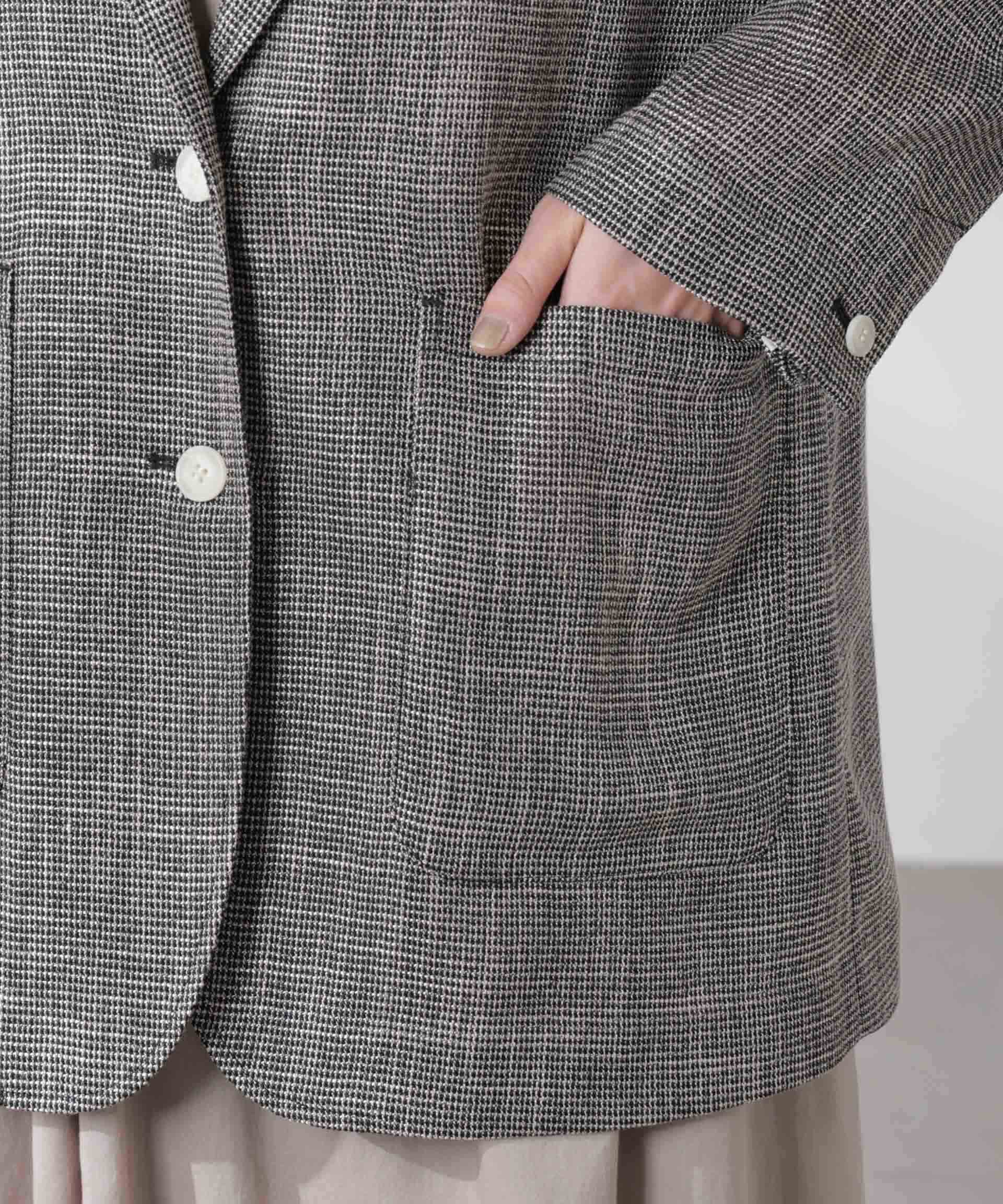 nano･universe「カラミ織りシングルジャケット」|テーラードジャケット|